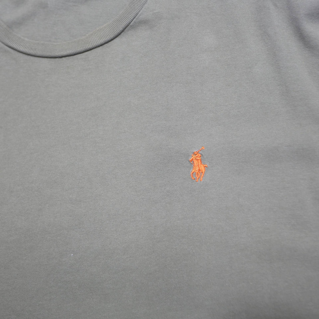 POLO RALPH LAUREN Mens Green & Orange Classic T-Shirt L Short Sleeve Crew Neck