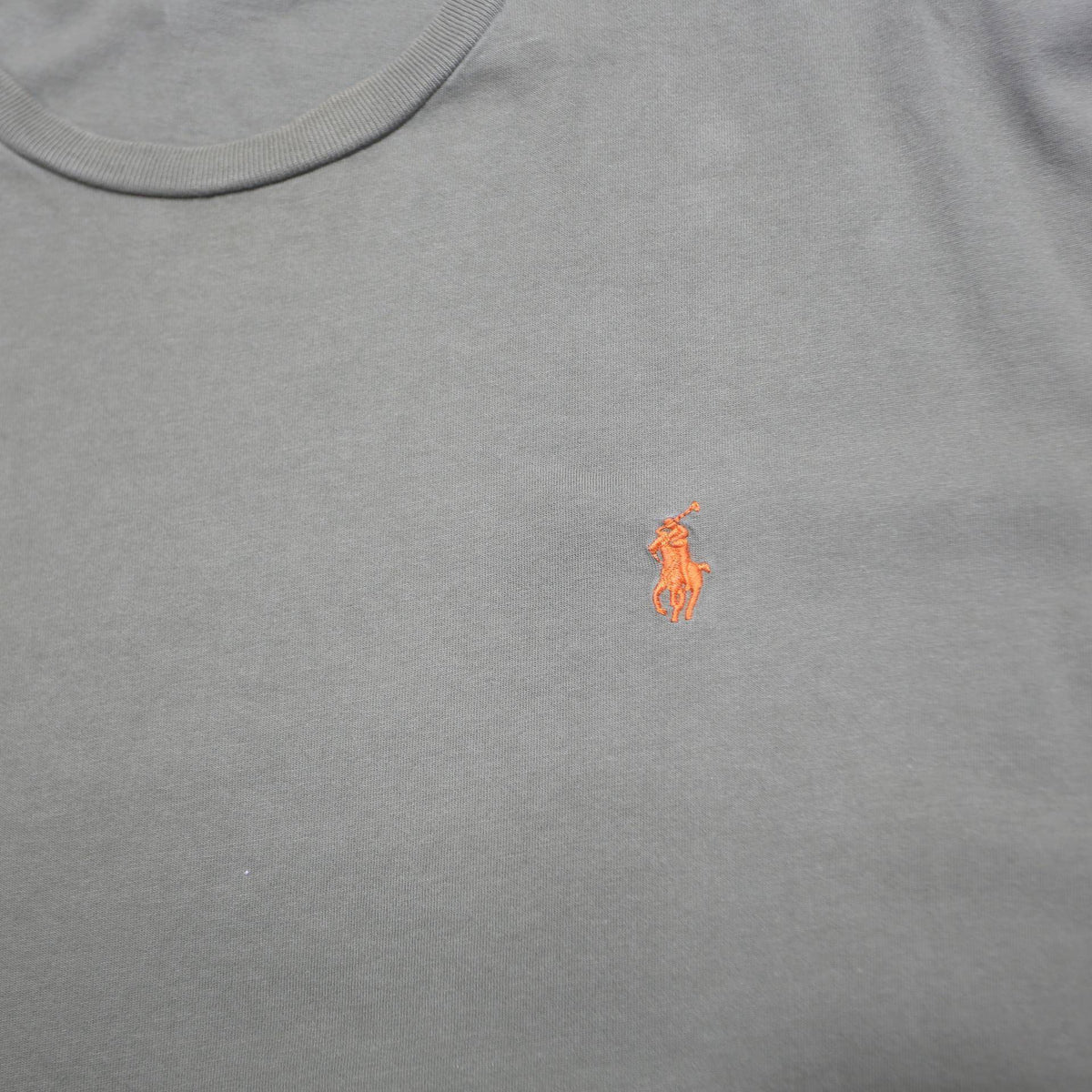 POLO RALPH LAUREN Mens Green & Orange Classic T-Shirt L Short Sleeve Crew Neck