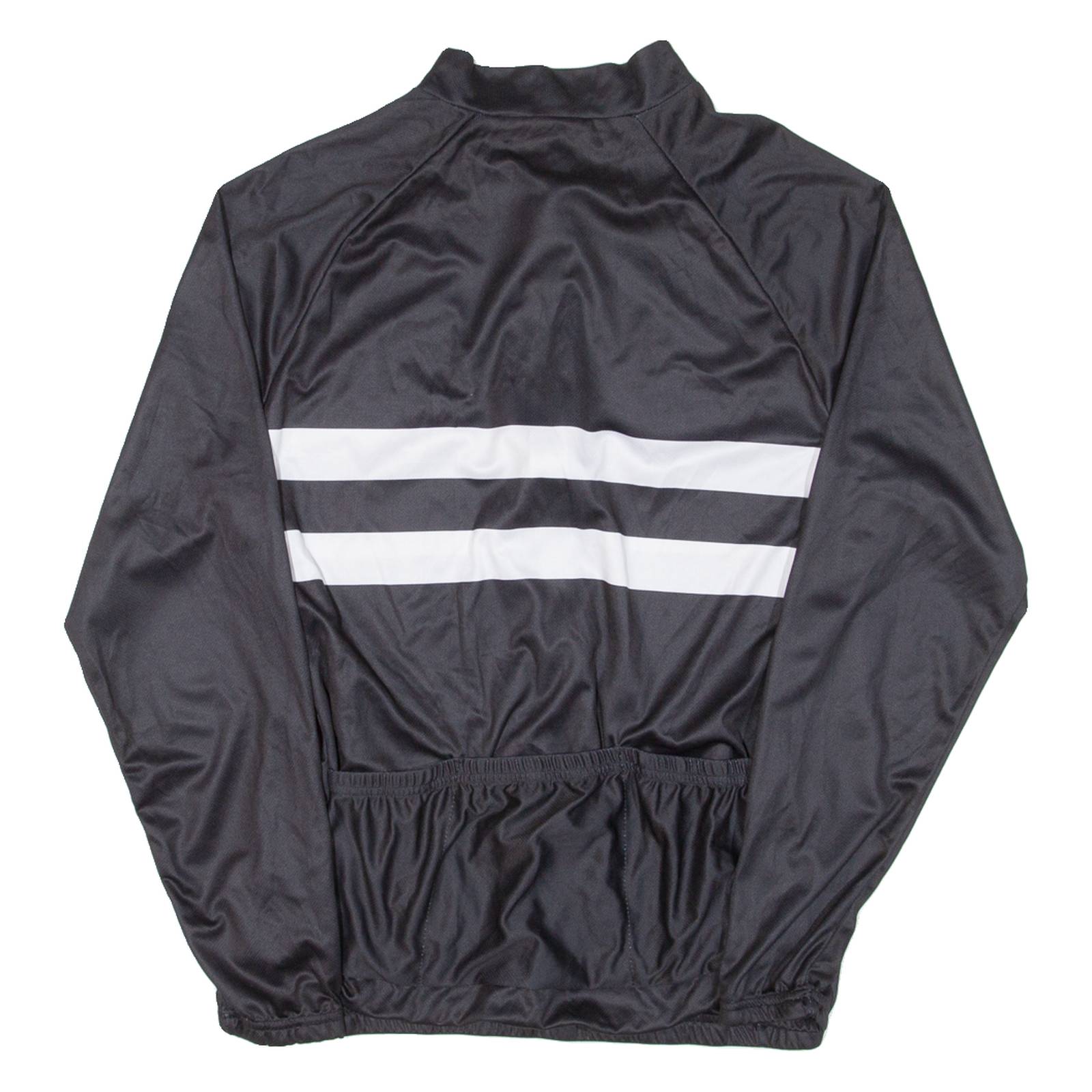 Cycling Mens Jersey Black Long Sleeve Full Zip M
