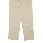 TOMMY HILFIGER Mens Regular Fit Beige Cotton Blend Trousers W27 L28 Classic Zip
