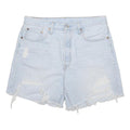 LEVI'S Womens Shorts Blue Casual Denim M W32 Distressed Hem Frayed