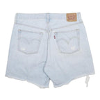 LEVI'S Womens Shorts Blue Casual Denim M W32 Distressed Hem Frayed