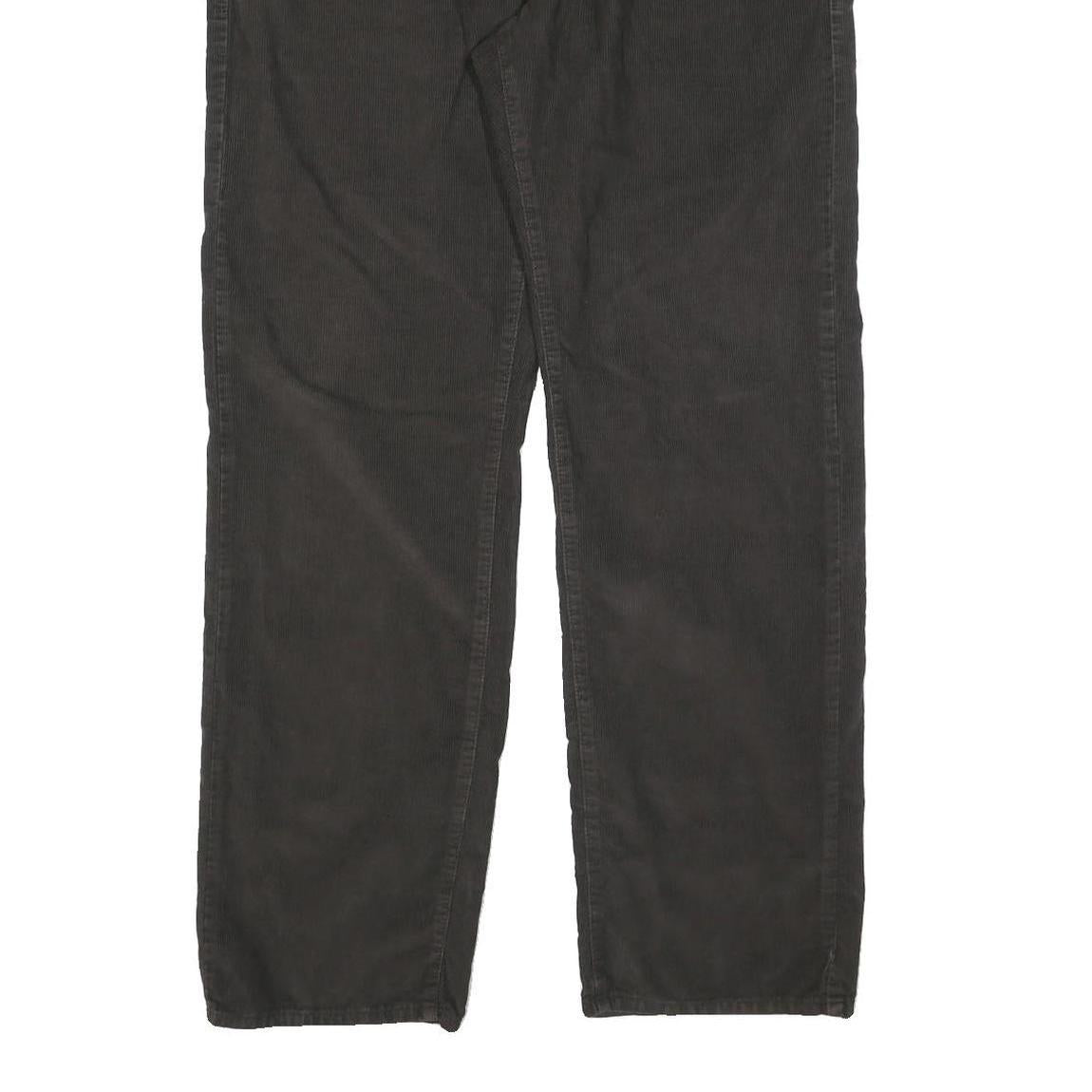 HUGO BOSS Mens Cotton Blend Black Regular Fit Straight Leg Trousers W36 L32