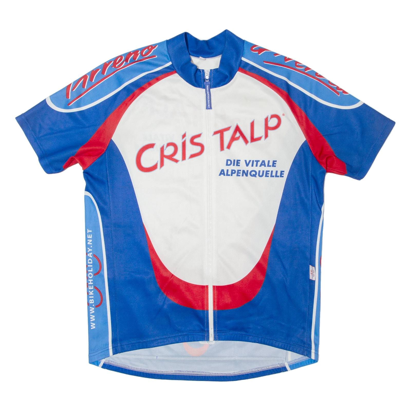 TIRRENO Cycling Shirt Full Zip Mens Jersey Blue M
