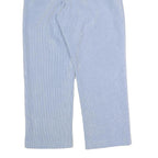 ALFRED DUNNER Womens Cotton Blend Light Blue Regular Fit Straight Trousers W25