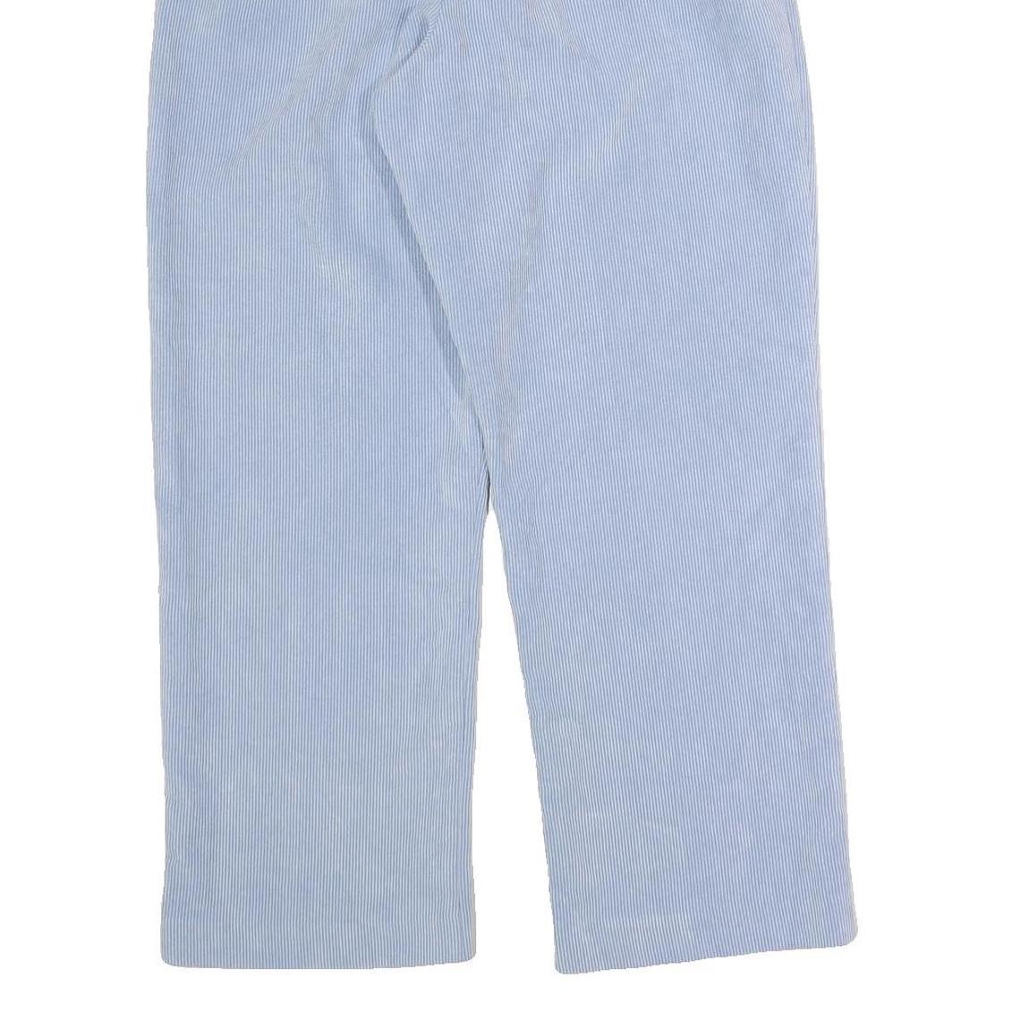 ALFRED DUNNER Womens Cotton Blend Light Blue Regular Fit Straight Trousers W25