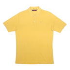 KAPPA Mens Yellow Cotton Polo Shirt L Classic Casual Logo Embroidered