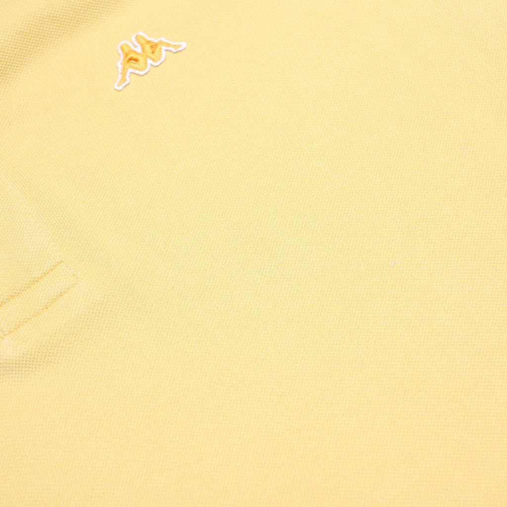 KAPPA Mens Yellow Cotton Polo Shirt L Classic Casual Logo Embroidered