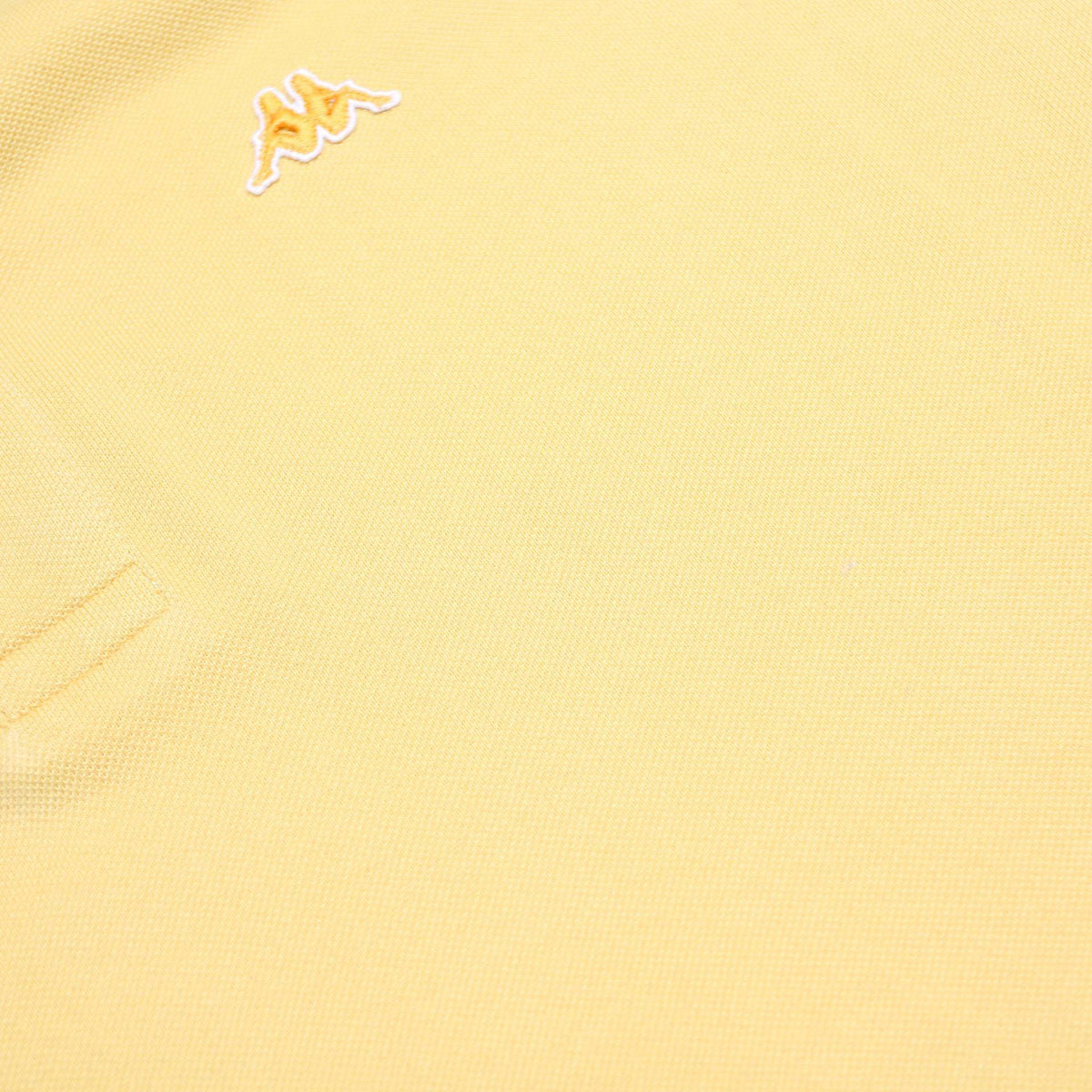 KAPPA Mens Yellow Cotton Polo Shirt L Classic Casual Logo Embroidered