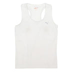 PUMA Womens White Sports Vest Sleeveless Scoop Neck Racer Back UK 16 Polyester