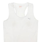PUMA Womens White Sports Vest Sleeveless Scoop Neck Racer Back UK 16 Polyester
