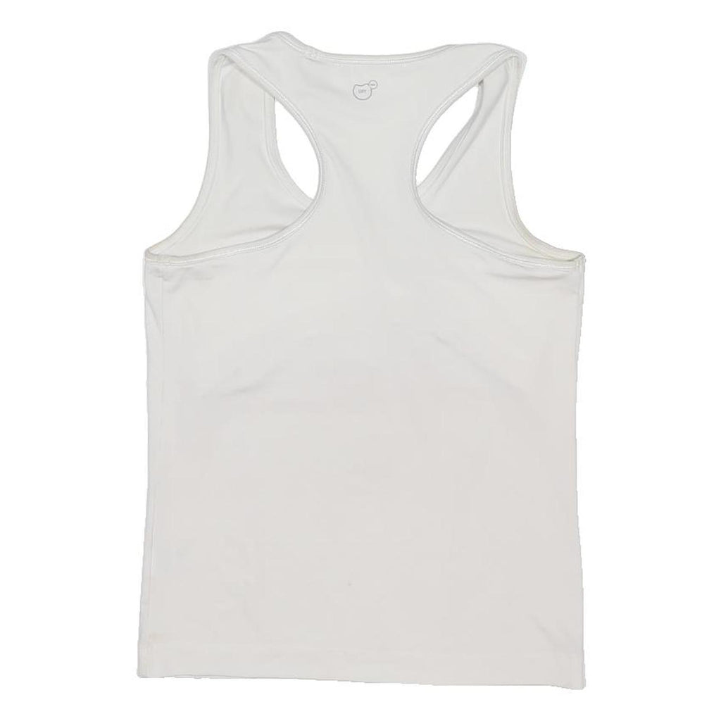 PUMA Womens White Sports Vest Sleeveless Scoop Neck Racer Back UK 16 Polyester