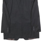 PIATTELLI Mens Black Wool Classic Jacket M Tailored Button Plain Formal Blazer