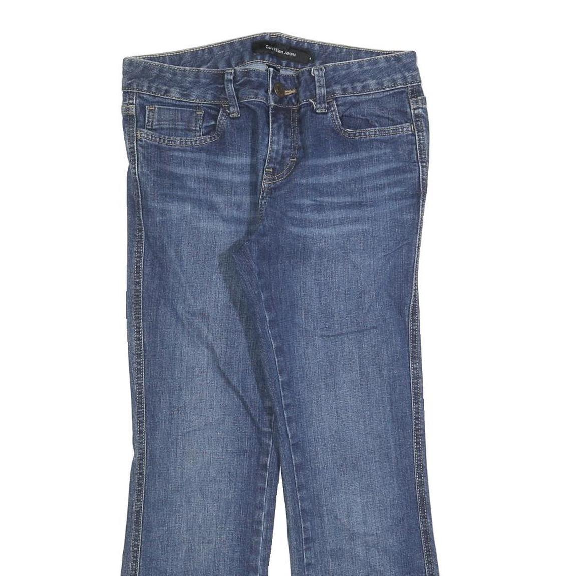CALVIN KLEIN JEANS Womens Blue Regular Fit Straight Denim Jeans W28 L26 Classic