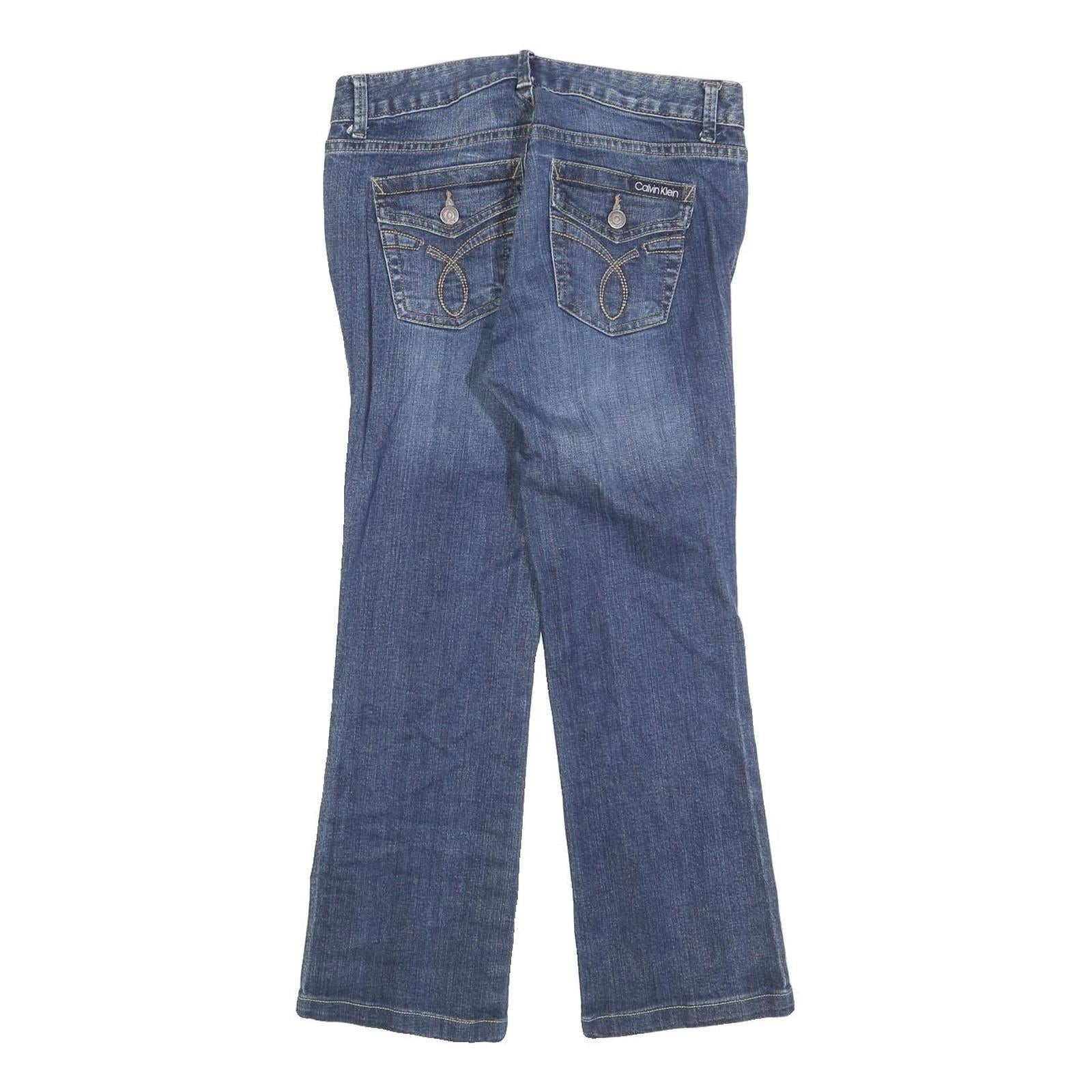 CALVIN KLEIN JEANS Womens Blue Regular Fit Straight Denim Jeans W28 L26 Classic