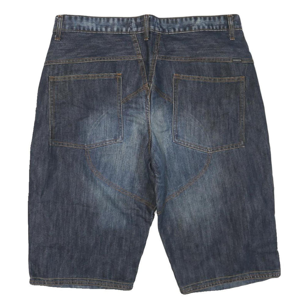 TEDDY'S Mens Denim Blue Casual Shorts L W36 Cotton Blend Stylish Comfortable Fit