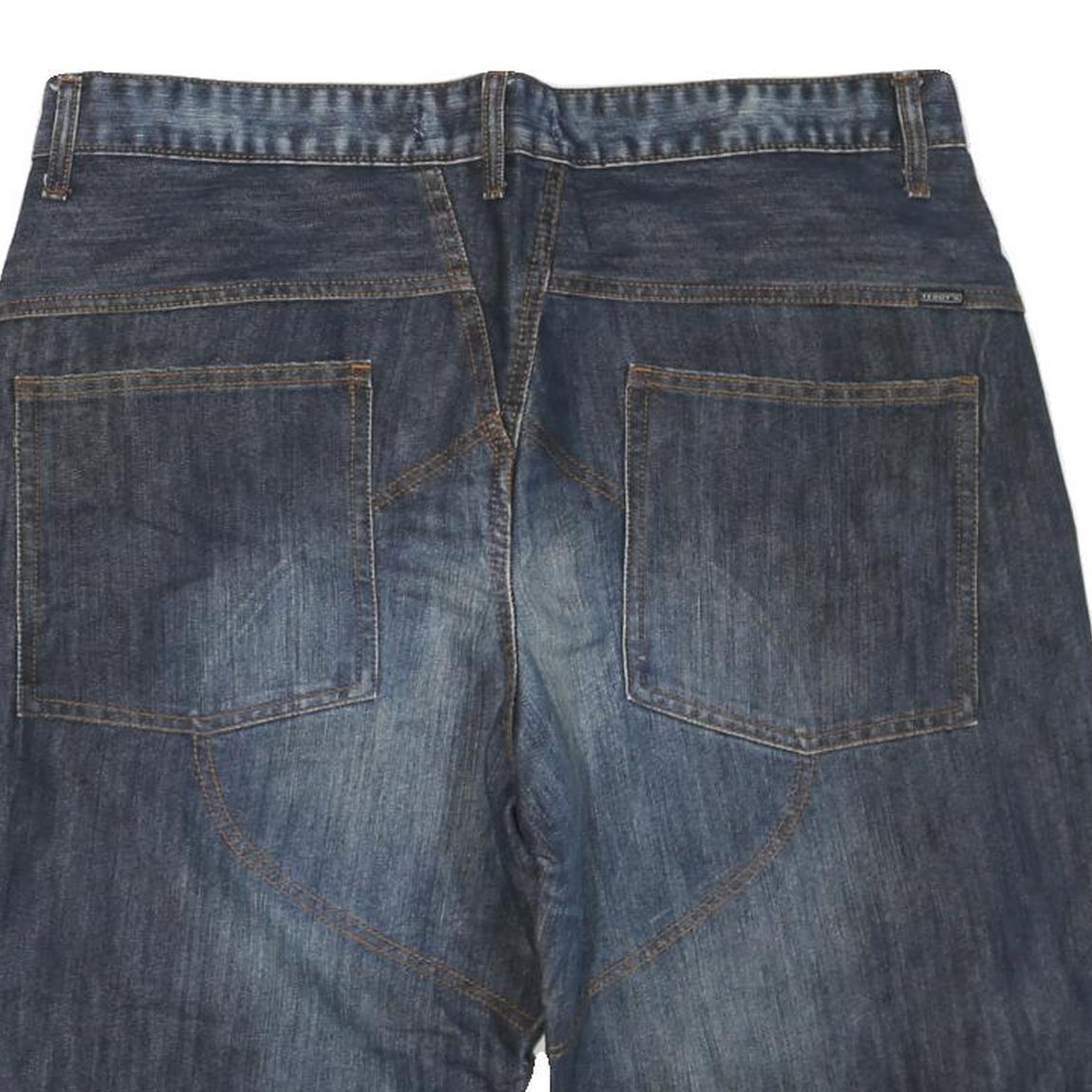 TEDDY'S Mens Denim Blue Casual Shorts L W36 Cotton Blend Stylish Comfortable Fit