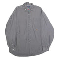 TOMMY HILFIGER Mens Grey Cotton Shirt L Button-Down Long Sleeve Classic