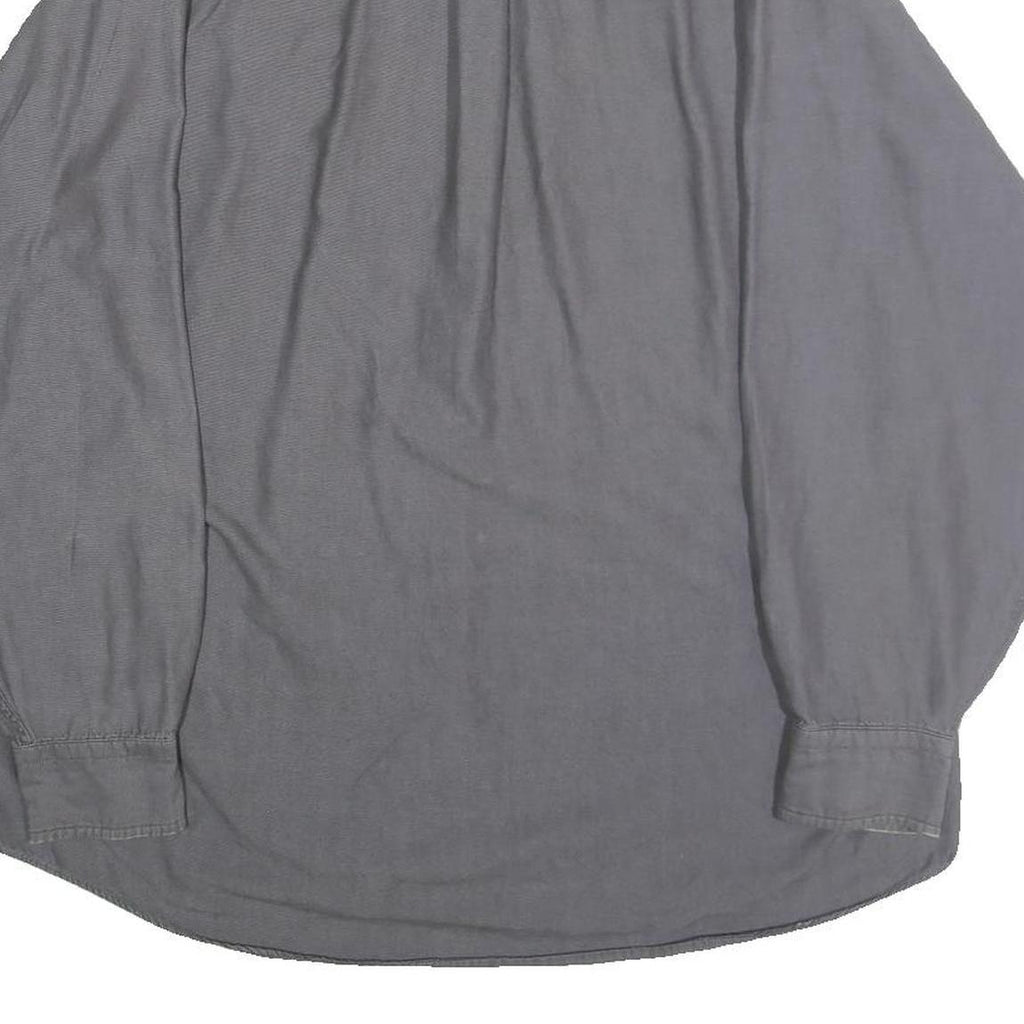 TOMMY HILFIGER Mens Grey Cotton Shirt L Button-Down Long Sleeve Classic