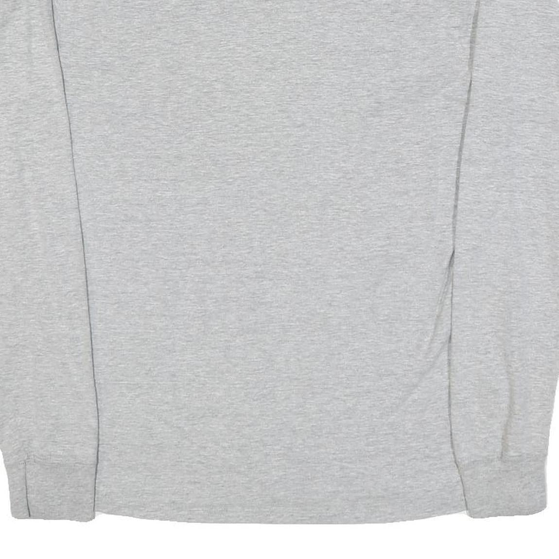 CHAMPION Mens Grey Long Sleeve Crew Neck Signature Logo T-Shirt M