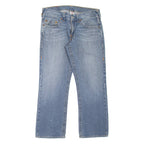 TRUE RELIGION Bobby Mens Jeans Blue Regular Straight Stone Wash W33 L28