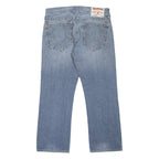TRUE RELIGION Bobby Mens Jeans Blue Regular Straight Stone Wash W33 L28