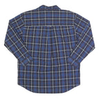CHAPS Mens Blue Plaid Shirt L Cotton Long Sleeve Button Closure Casual Wear