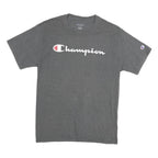 CHAMPION Mens Grey Graphic T-Shirt M Short Sleeve Crew Neck Classic Cotton