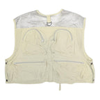 BUSHLINE OUTDOOR Mens Beige Nylon Multiple Pocket Fishing Vest L Utility Zip