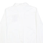 TOMMY HILFIGER Womens White Red & Navy H Logo Cotton Shirt M Long Sleeve Button