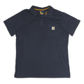 CARHARTT Mens Navy Blue Short Sleeve Plain XL Cotton Polo Shirt Workwear