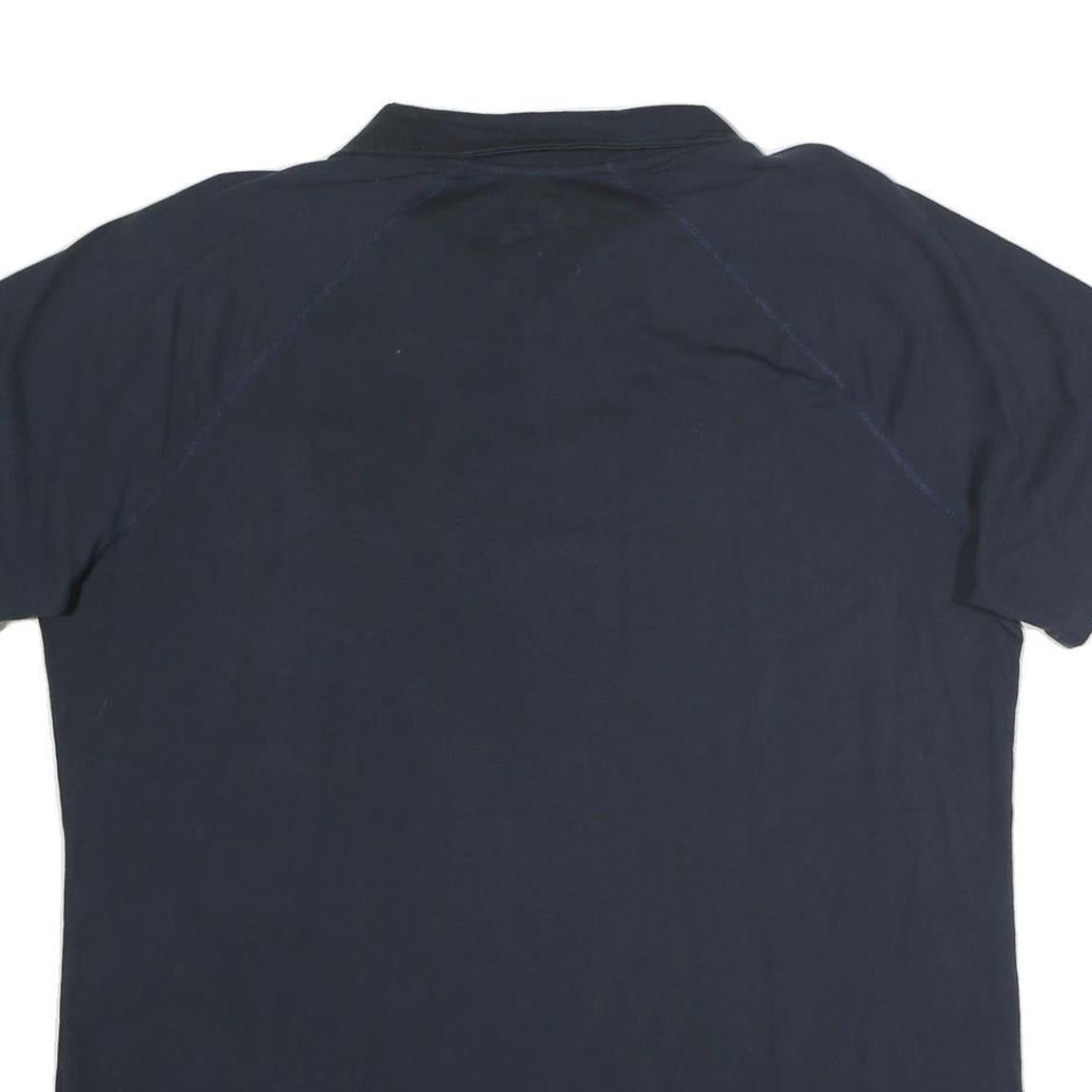 CARHARTT Mens Navy Blue Short Sleeve Plain XL Cotton Polo Shirt Workwear