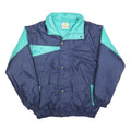 ANUY Mens Blue & Aqua Sporty Zip Jacket M Polyester Blend Colourblock