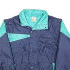 ANUY Mens Blue & Aqua Sporty Zip Jacket M Polyester Blend Colourblock