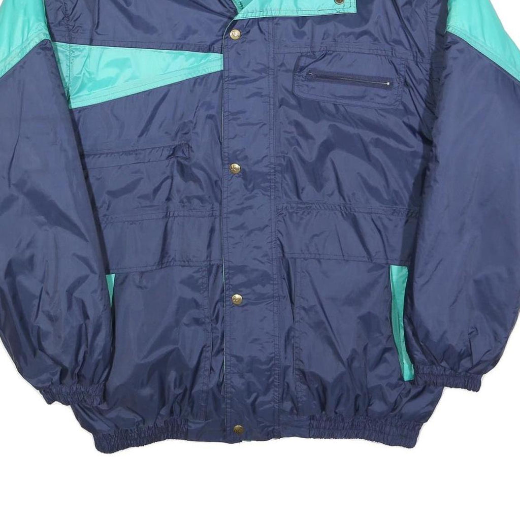 ANUY Mens Blue & Aqua Sporty Zip Jacket M Polyester Blend Colourblock