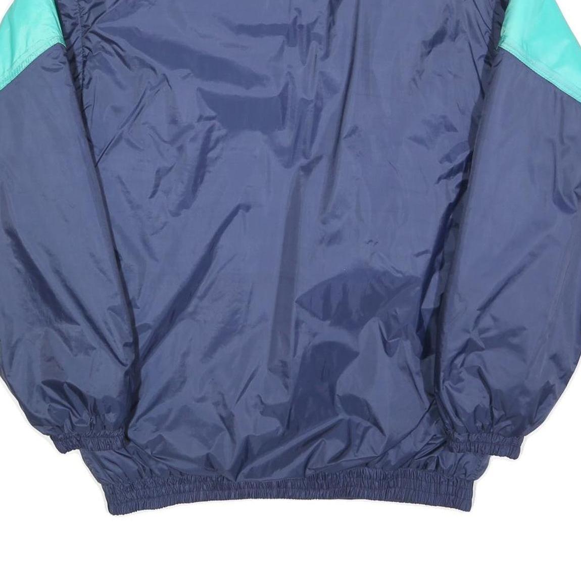 ANUY Mens Blue & Aqua Sporty Zip Jacket M Polyester Blend Colourblock