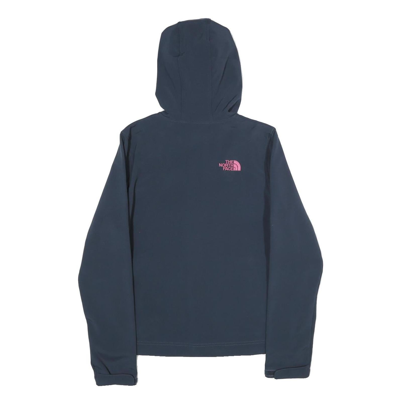 THE NORTH FACE Womens Navy & Pink Hoodie Zip Jacket S Polyester Blend Outdoor