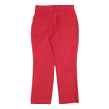 Womens Red Regular Straight Cotton Blend Jeans W28 L26 Zip Closure Comfort Style