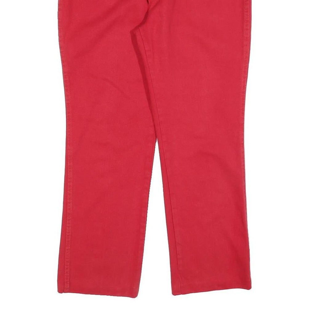 Womens Red Regular Straight Cotton Blend Jeans W28 L26 Zip Closure Comfort Style