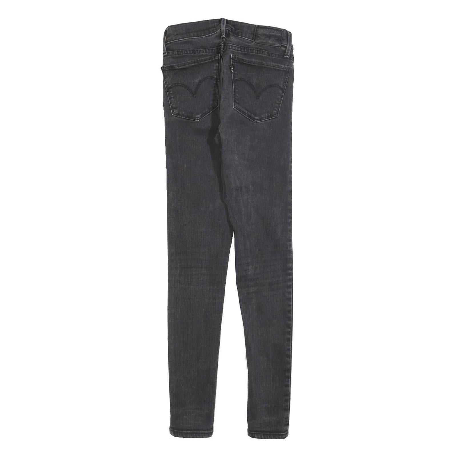 LEVI'S 710 Womens Slim Skinny Denim Dark W24 L27 Stretch Cotton Blend Jeans