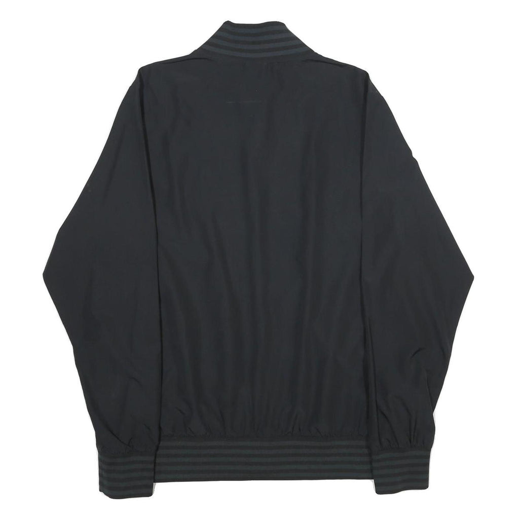 UMBRO Mens Black Track Jacket L Polyester Polka Dot Zip Up Sportswear