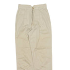 BIG DOG Pleated Chino Womens Trousers Beige Regular Tapered W24 L28