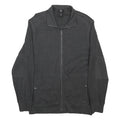 CALVIN KLEIN Mens Grey Zip Jacket S Cotton Casual Lightweight Plain Smart