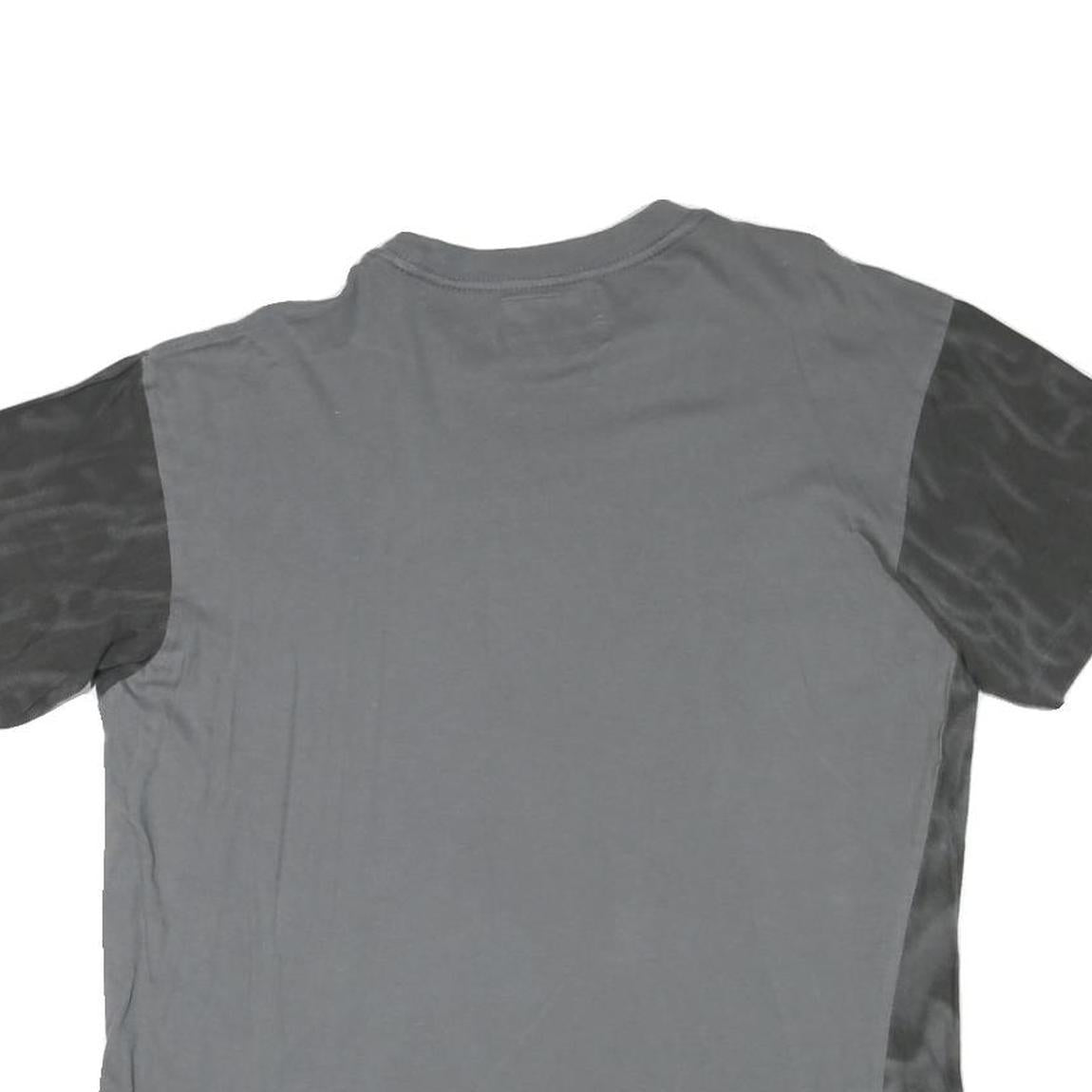 NAUTICA Womens Grey & Dark Grey Cotton Blend T-Shirt L Short Sleeve Crew Neck