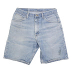 WRANGLER Mens Denim Blue Casual Shorts L W34 Relaxed Fit Classic Style