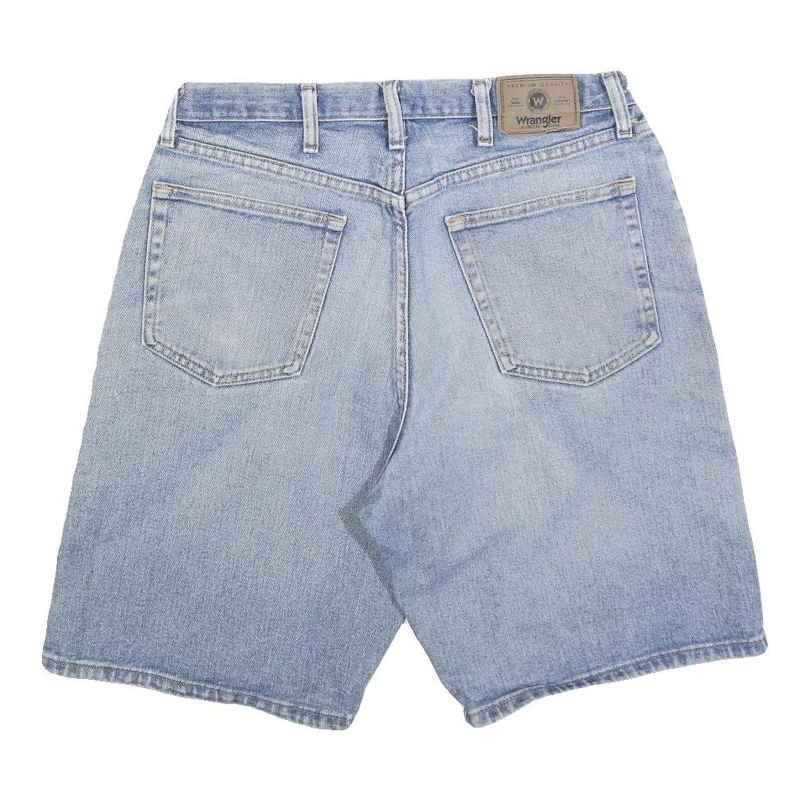 WRANGLER Mens Denim Blue Casual Shorts L W34 Relaxed Fit Classic Style