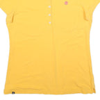 NIKE Womens Yellow Polo Shirt XL Cotton Blend Short Sleeve Plain Casual Summer
