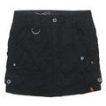ESPRIT Womens Black Cotton Cargo Mini Skirt UK 6 Practical Pockets Casual Fit