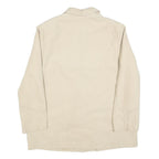 CANDA Womens Cream Button Jacket L Polyester Plain Lightweight Outerwear