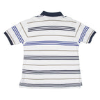 CHAPS RALPH LAUREN Mens Polo Shirt White Striped M